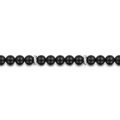 Sale Gabriel & Co. Sterling Silver and 6mm Onyx Beaded Bracelet