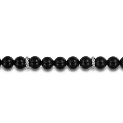 Best Gabriel & Co. Sterling Silver and 8mm Onyx Beaded Bracelet