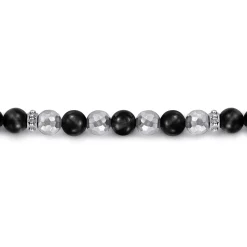 Clearance Gabriel & Co. 925 Sterling Silver and 6mm Onyx Beaded Bracelet