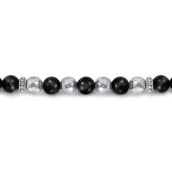 Outlet Gabriel & Co. 925 Sterling Silver and 6mm Onyx Beaded Bracelet