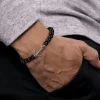 Outlet Gabriel & Co. Sterling Silver and 8mm Onyx Beaded Bracelet with Anchor