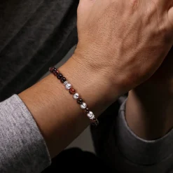 Online Gabriel & Co. 925 Sterling Silver and 6mm Tiger Eye Beaded Bracelet