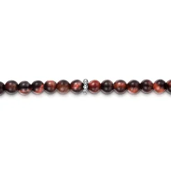 New Gabriel & Co. 925 Sterling Silver and 4mm Tiger Eye Beaded Bracelet
