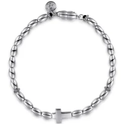 Outlet Gabriel & Co. 925 Sterling Silver Beaded Cross Bracelet