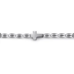 Gabriel & Co. 925 Sterling Silver Beaded Cross Bracelet