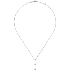 Discount Gabriel & Co. 925 Sterling Silver Beaded Y Knots Necklace