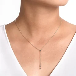 Outlet Gabriel & Co. 925 Sterling Silver Beaded Y Knots Necklace