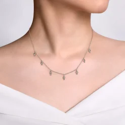 Best Gabriel & Co. 925 Sterling Silver Beads Droplet Necklace