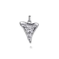 Online Gabriel & Co. 925 Sterling Silver Black Spinel Shark Tooth Pendant