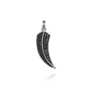 Discount Gabriel & Co. 925 Sterling Silver Black Spinel Horn Pendant