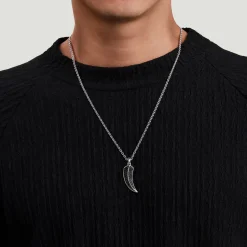 Discount Gabriel & Co. 925 Sterling Silver Black Spinel Horn Pendant