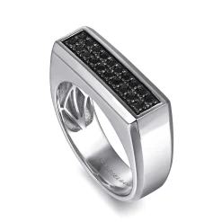 Hot Gabriel & Co. Sterling Silver Black Spinel Mens Ring in High Polish Finish
