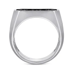 Online Gabriel & Co. 925 Sterling Silver Black Spinel Pave Men's Ring