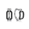 Discount Gabriel & Co. 925 Sterling Silver Black Spinel Bujukan Link Chain Earrings with Screw Back