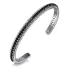 Best Gabriel & Co. 925 Sterling Silver Black Spinel Bujukan Bead Cuff Bracelet