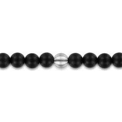 Outlet Gabriel & Co. 925 Sterling Silver Black Titanium Beaded Bracelet 6mm