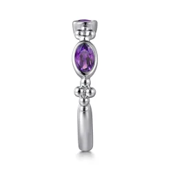 Sale Gabriel & Co. 925 Sterling Silver Bujukan Amethyst Fashion Ladies Ring