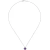 New Gabriel & Co. 925 Sterling Silver Bujukan Amethyst Pendant Necklace