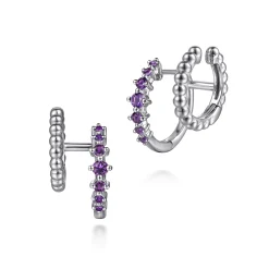 Best Gabriel & Co. 925 Sterling Silver Bujukan and Amethyst Stuggies Earrings