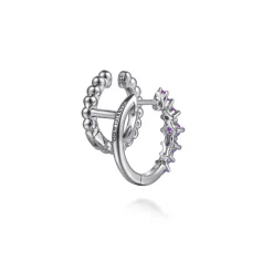 Best Gabriel & Co. 925 Sterling Silver Bujukan and Amethyst Stuggies Earrings