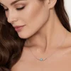 Online Gabriel & Co. 925 Sterling Silver Bujukan and Blue Topaz Bypass Bar Necklace