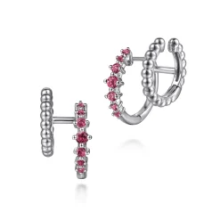 Outlet Gabriel & Co. 925 Sterling Silver Bujukan and Pink Tourmaline Stuggies Earrings