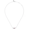 Best Gabriel & Co. 925 Sterling Silver Bujukan and Pink Tourmaline Bypass Bar Necklace