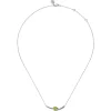 Outlet Gabriel & Co. 925 Sterling Silver Bujukan and Peridot Bypass Bar Necklace