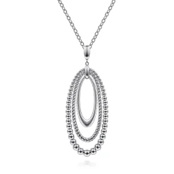 Hot Gabriel & Co. 925 Sterling Silver Bujukan and Rope Circle Pendant Necklace