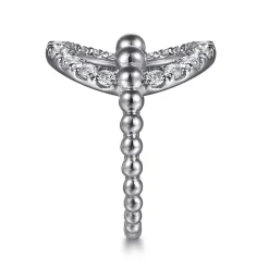 Discount Gabriel & Co. 925 Sterling Silver Bujukan and White Sapphire Ladies Ring
