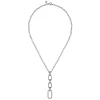 Gabriel & Co. 925 Sterling Silver Bujukan and White Sapphire Link Pendant Drop Necklace