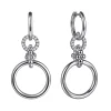 Gabriel & Co. 925 Sterling Silver Bujukan and White Sapphire Drop Link Earrings