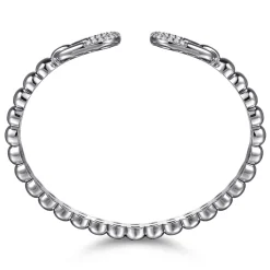 Online Gabriel & Co. 925 Sterling Silver Bujukan and White Sapphire Open Bangle Bracelet