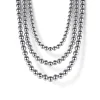 Best Gabriel & Co. 925 Sterling Silver Bujukan Beads Three Layered Necklace