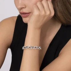 Gabriel & Co. 925 Sterling Silver Bujukan Beaded Link Chain Bracelet