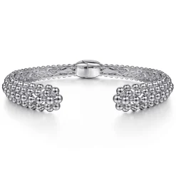 Gabriel & Co. 925 Sterling Silver Bujukan Beaded Split Bangle
