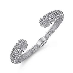 Gabriel & Co. 925 Sterling Silver Bujukan Beaded Split Bangle