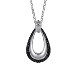 Discount Gabriel & Co. 925 Sterling Silver Bujukan Black Spinel Pendant Necklace
