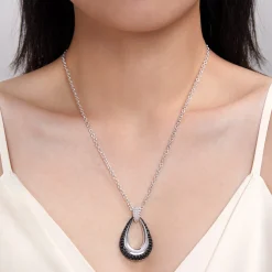 Discount Gabriel & Co. 925 Sterling Silver Bujukan Black Spinel Pendant Necklace