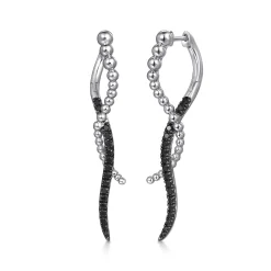 Hot Gabriel & Co. 925 Sterling Silver Bujukan Black Spinel Drop Earrings