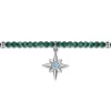 Online Gabriel & Co. 925 Sterling Silver Bujukan Blue Topaz Starburst and Malachite Bracelet
