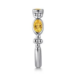 Gabriel & Co. 925 Sterling Silver Bujukan Citrine Fashion Ladies Ring