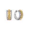 Gabriel & Co. 925 Sterling Silver Bujukan Citrine Huggie Earrings
