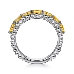 Clearance Gabriel & Co. 925 Sterling Silver Bujukan Citrine Easy Stackable Ring