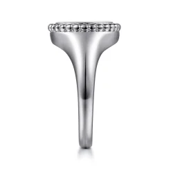 Sale Gabriel & Co. 925 Sterling Silver Bujukan Diamond Initial A Signet Ring