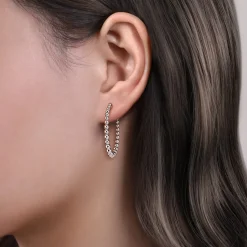 Discount Gabriel & Co. 925 Sterling Silver Bujukan Graduated 30mm Classic Hoop Earrings