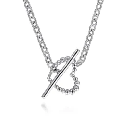 Gabriel & Co. 925 Sterling Silver Bujukan Heart Necklace