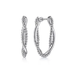 Discount Gabriel & Co. 925 Sterling Silver Bujukan Intricate 30mm Hoop Earrings