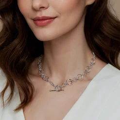Clearance Gabriel & Co. 925 Sterling Silver Bujukan Link Necklace