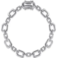 Hot Gabriel & Co. 925 Sterling Silver Bujukan Link Chain Bracelet